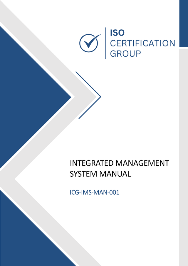 Integrated Management System Manual | ISO Certification