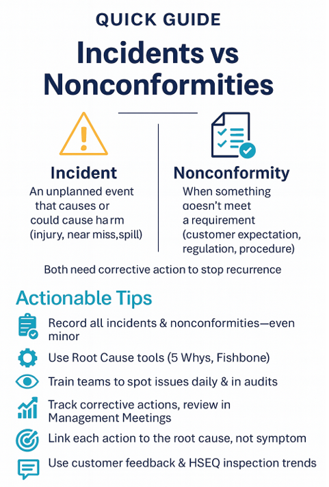 Iso Inspection Deficiency Clause 10.2 – Incident, Nonconformity and Corrective Action